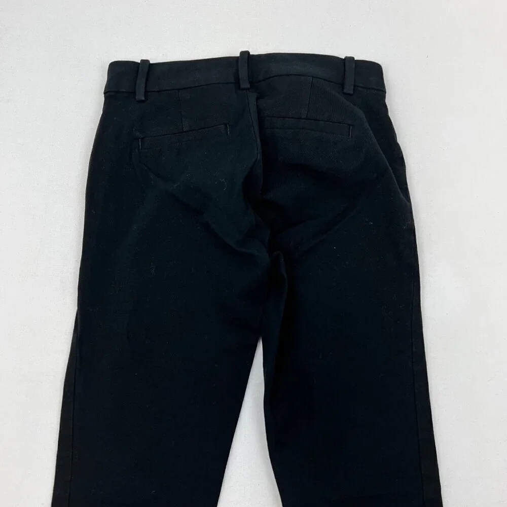 Gap Womens Low Rise Cropped Dress Pants Zipper Pockets Black Size 0 Regular